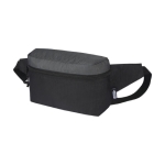 Sac banane imperméable en polyester recyclé avec poche intérieure couleur noir