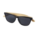 Lunettes de soleil en bambou et plastique recyclé à protection UV400 couleur naturel deuxième vue
