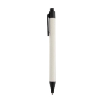Stylo en matériaux recyclés de différentes couleurs et encre noire couleur noir vue latérale