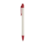 Stylo en matériaux recyclés de différentes couleurs et encre noire couleur rouge vue latérale