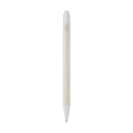 Stylo en matériaux recyclés de différentes couleurs et encre noire couleur blanc deuxième vue arrière