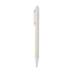 Stylo en matériaux recyclés de différentes couleurs et encre noire couleur blanc vue latérale
