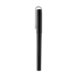 Stylo en plastique recyclé avec encre gel noire couleur noir vue latérale