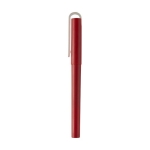 Stylo en plastique recyclé avec encre gel noire couleur rouge vue latérale