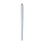 Stylo en plastique recyclé avec encre gel noire couleur blanc deuxième vue frontale