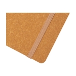 Carnet en cuir recyclé avec porte-stylo A5 pages lignées couleur naturel vue détail 1