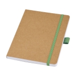 Carnet en papier recyclé avec porte-stylo A5 pages lignées couleur vert