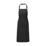 Tablier en coton et polyester avec sangle réglable 240 g/m² couleur noir