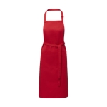 Tablier en coton et polyester avec sangle réglable 240 g/m² couleur rouge