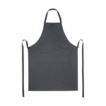Tablier en coton et polyester avec sangle réglable 240 g/m² couleur gris foncé deuxième vue frontale