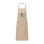 Tablier en coton et polyester avec sangle réglable 240 g/m² couleur ivoire