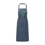 Tablier en coton et polyester avec sangle réglable 240 g/m² couleur cyan