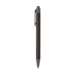 Stylo conçu à partir de matériaux et déchets écologiques, encre noire couleur marron vue latérale