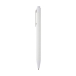 Stylo conçu à partir de matériaux et déchets écologiques, encre noire couleur blanc vue latérale