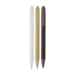 Stylo conçu à partir de matériaux et déchets écologiques, encre noire couleur marron clair deuxième vue en couleurs