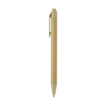 Stylo conçu à partir de matériaux et déchets écologiques, encre noire couleur marron clair vue latérale