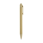 Stylo conçu à partir de matériaux et déchets écologiques, encre noire couleur marron clair deuxième vue latérale