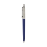 Stylo recyclé élégant avec recharge d´encre bleue Parker Jotter couleur bleu marine vue latérale