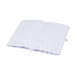 Carnet A5 écolo issu de déchets à couverture rigide et pages lignées couleur blanc deuxième vue