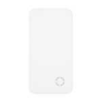 Batterie externe fine et légère avec 2 sorties de charge 4 000 mAh couleur blanc deuxième vue frontale