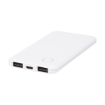 Batterie externe fine et légère avec 2 sorties de charge 4 000 mAh couleur blanc