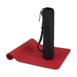 Tapis de yoga antidérapant de 6 mm en plastique recyclé couleur rouge