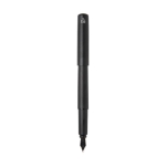 Stylo-plume en aluminium recyclé avec finition mate, encre noire couleur noir deuxième vue arrière