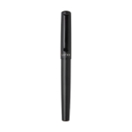 Stylo-plume en aluminium recyclé avec finition mate, encre noire couleur noir troisième vue