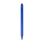 Stylo en papier recyclé avec finition mate à encre noire couleur bleu deuxième vue arrière