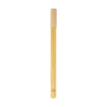 Stylo personnalisé en bambou avec capuchon et écriture infinie couleur naturel