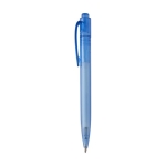 Stylo issu de déchets plastiques de la mer à encre noire couleur bleu vue latérale
