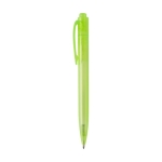 Stylo issu de déchets plastiques de la mer à encre noire couleur vert clair vue latérale