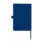 Carnet A5 en plastique recyclé avec pages lignées couleur bleu marine deuxième vue arrière