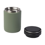 Boîte à lunch isotherme en acier inoxydable recyclé avec poignée 500ml couleur vert militaire deuxième vue