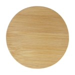 Bocal alimentaire en verre petit format avec couvercle en bambou 320ml couleur naturel troisième vue