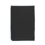 Poncho jetable en plastique recyclé à capuche taille unique couleur noir deuxième vue frontale