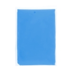 Poncho jetable en plastique recyclé à capuche taille unique couleur bleu roi deuxième vue frontale