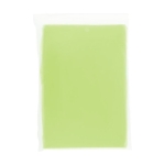 Poncho jetable en plastique recyclé à capuche taille unique couleur vert lime deuxième vue frontale