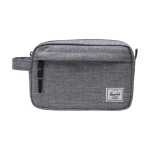 Trousse recyclée Herschel Chapter avec poche frontale et poignée couleur gris deuxième vue frontale