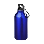 Gourde en aluminium recyclé à finition mate avec mousqueton 400ml couleur bleu