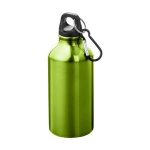 Gourde en aluminium recyclé à finition mate avec mousqueton 400ml couleur vert