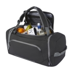 Sac à dos de sport recyclé résistant à l´eau multi-poches couleur noir deuxième vue