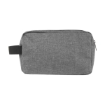 Trousse de toilette de voyage en polyester recyclé, grand compartiment couleur gris deuxième vue arrière