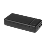 Batterie externe longue autonomie en plastique recyclé 20 000 mAh couleur noir deuxième vue