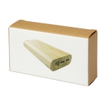 Powerbank en bambou avec LED et bouton ´on´ tactile 20 000 mAh couleur naturel deuxième vue avec boîte