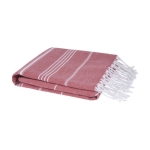 Serviette en coton de type hammam légère et absorbante 150 g/m² couleur rouge