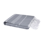 Serviette en coton de type hammam légère et absorbante 150 g/m² couleur gris