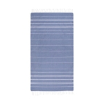 Serviette en coton de type hammam légère et absorbante 150 g/m² couleur bleu marine deuxième vue frontale