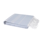 Serviette en coton de type hammam légère et absorbante 150 g/m² couleur bleu ciel
