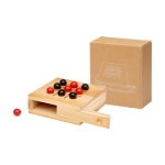 Jeu de morpion en bois de pin avec rangement pour les pièces couleur naturel deuxième vue